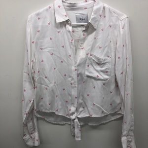 NWT Anthropologie Heart Button Up